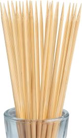 12 inch Natural Bamboo Skewers for Barbecue Party, Fruit, Kabob, Appetiser, Hamburger, Cocktail, Craft, Bouquet, Chocolate Fountain, Corn Dog