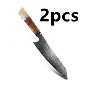 Chef's Knife For Japanese Cuisine In Damascus (Option: White-34.7cm 2pcs)